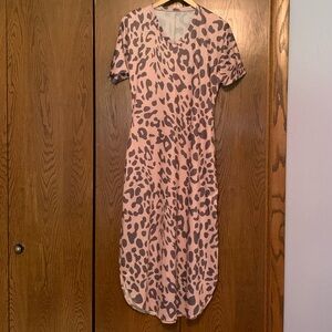 Leopard Print Midi Dress